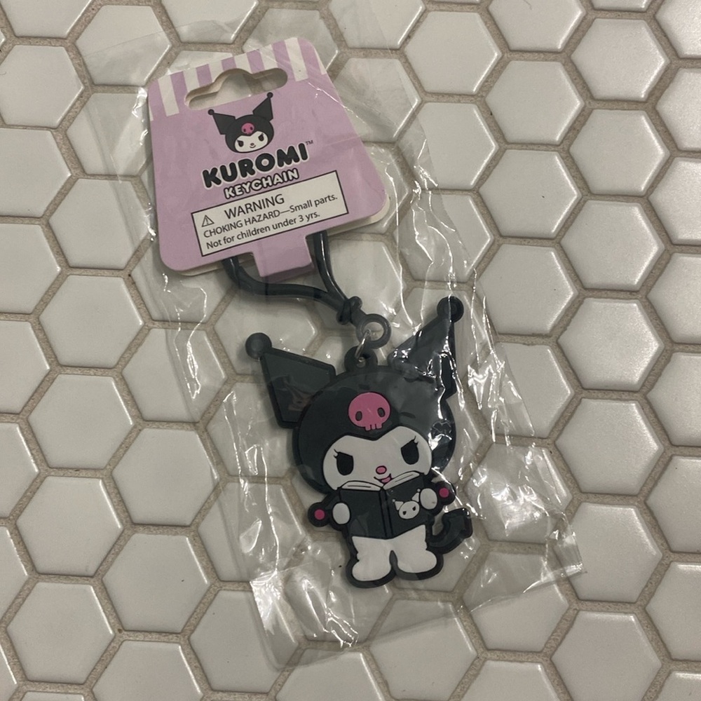 Sanrio kuromi rubber charm keychain NWT